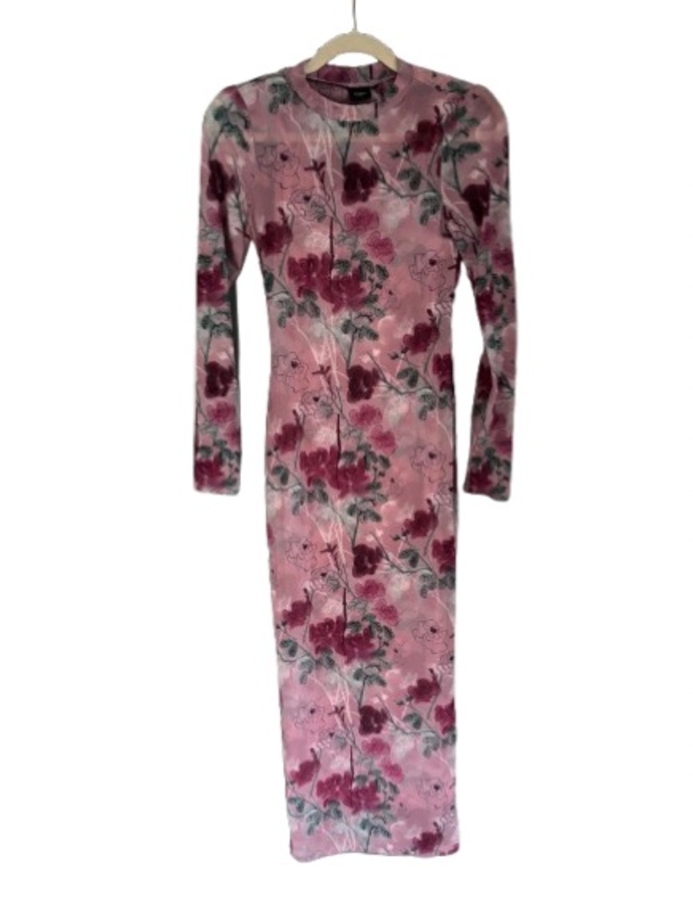 Vero Moda Dusty Pink Floral Long Sleeve Maxi Dress